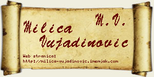 Milica Vujadinović vizit kartica